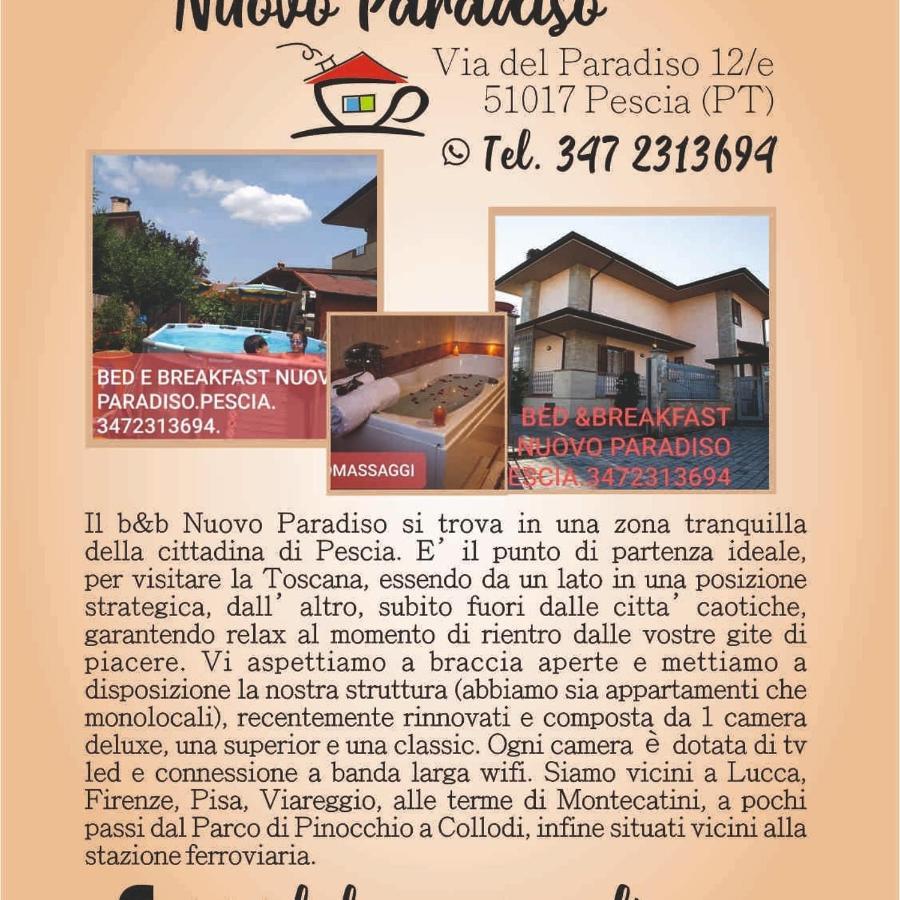 B&B Nuovo Paradiso Pescia Kültér fotó